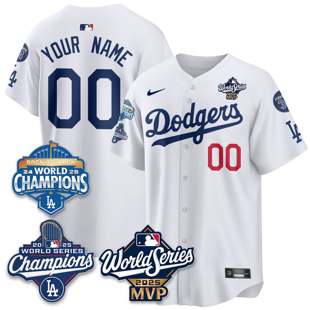 Yoshinobu Yamamoto LAD 2025 World Series MVP Jersey - Stitched