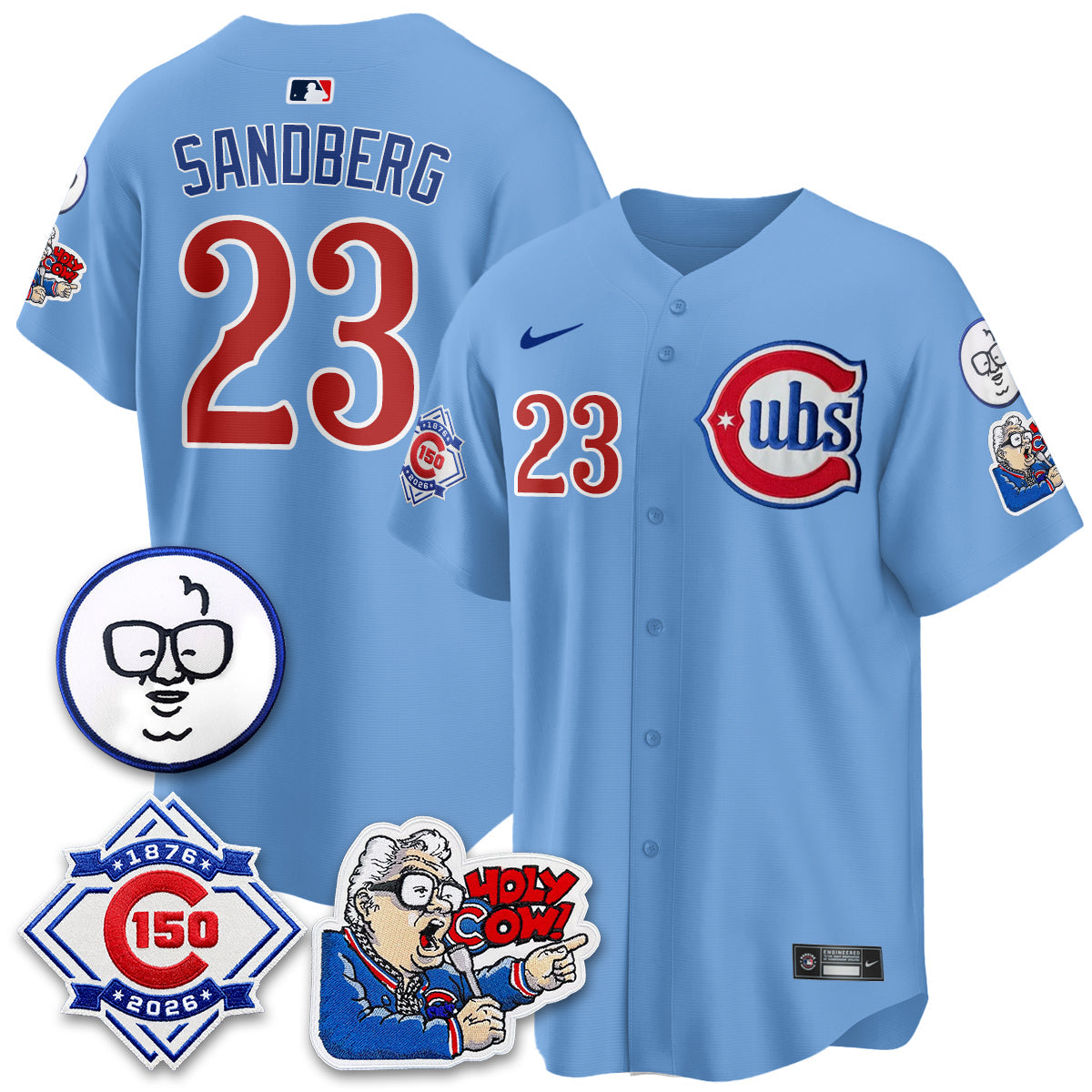 CHC 150th Anniversary Harry Caray Holy Cow Vapor Premier Limited Jersey - All Stitched V2