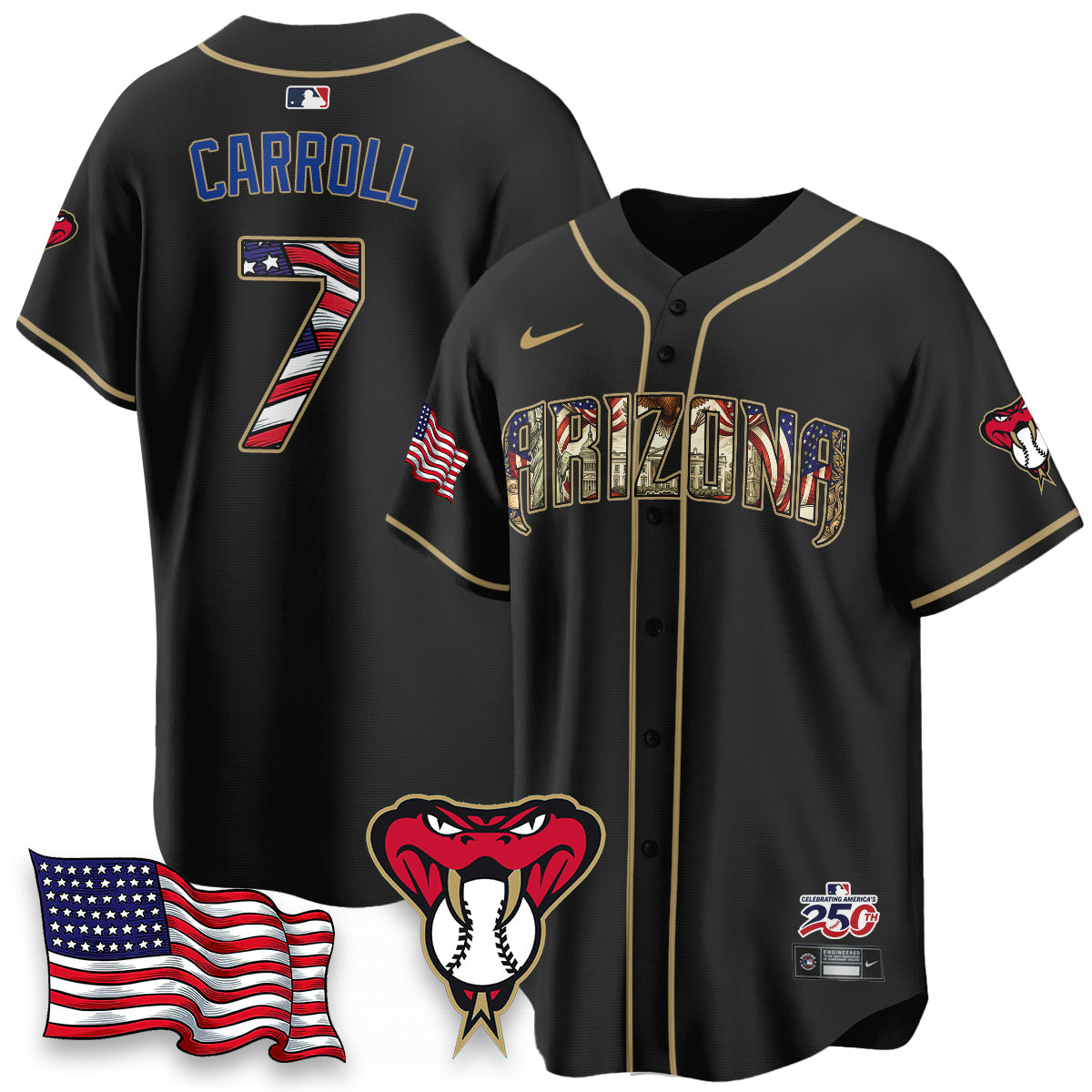 ARI 2026 Independence Day USA Vapor Limited Jersey - Stitched