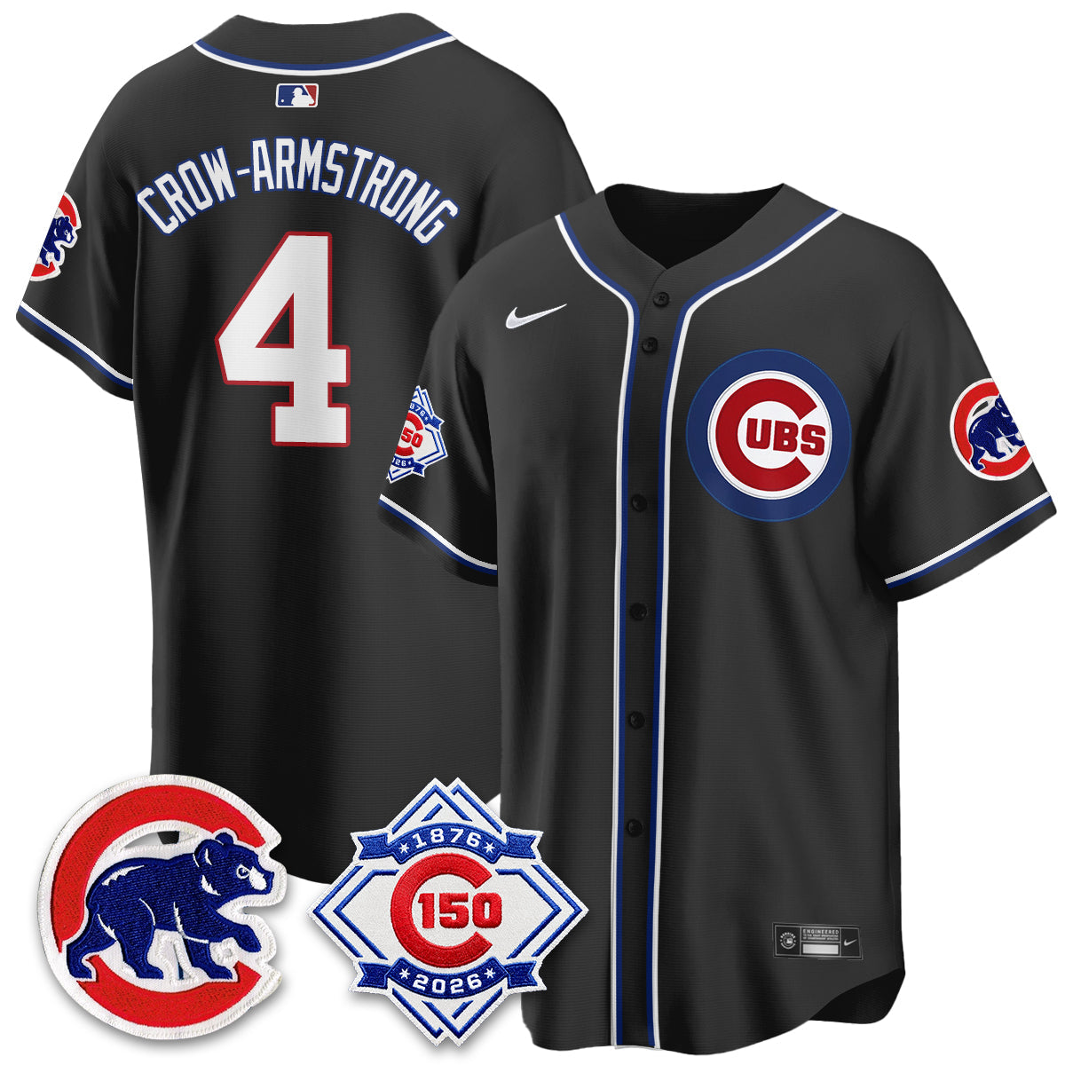 CHC 150th Anniversary Black Out Style Vapor Premier Limited Jersey - Stitched