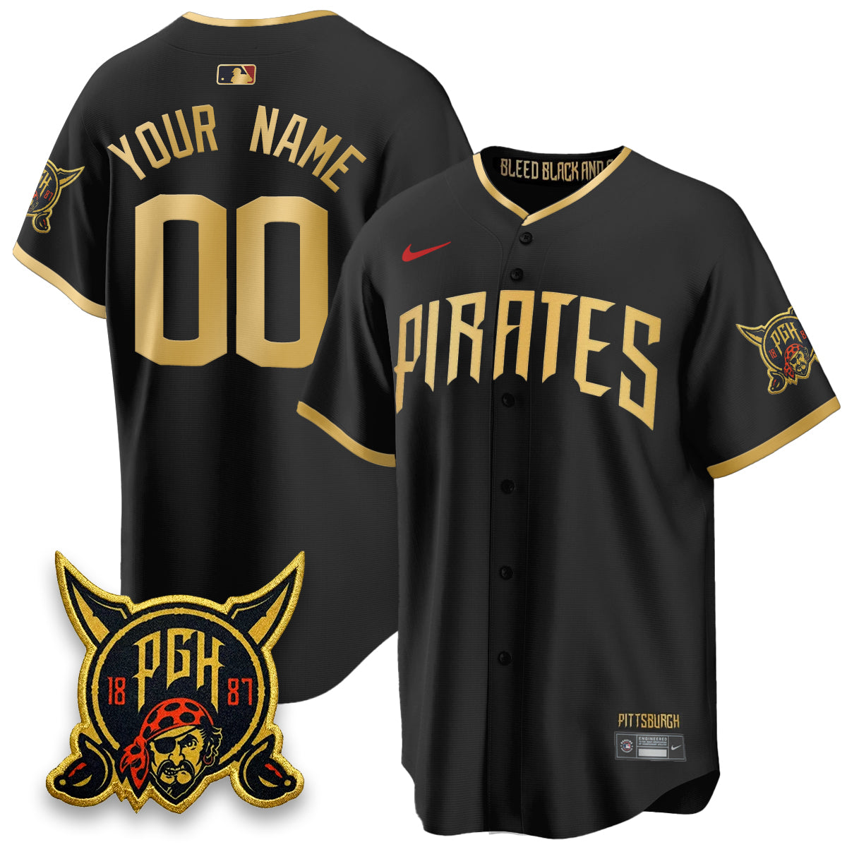 Custom PIT 2026 City Connect Vapor Limited Jersey - Stitched
