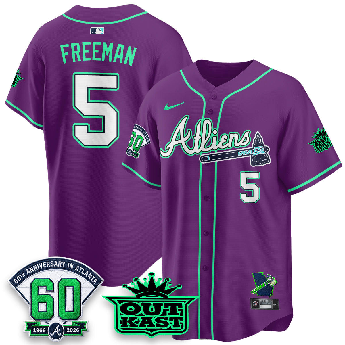 ATL x Atliens Cool Base Galaxy Version Jersey - Stitched (44)