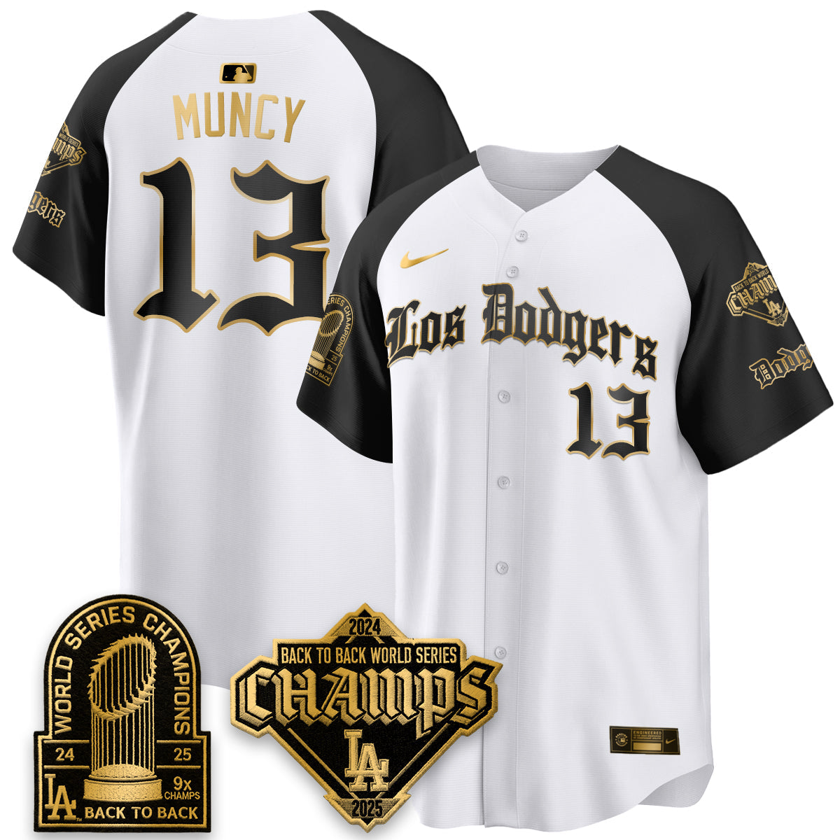 LAD World Series Champions B2B Patch Vapor Premier Limited Gothic Edition Jersey - Stitched