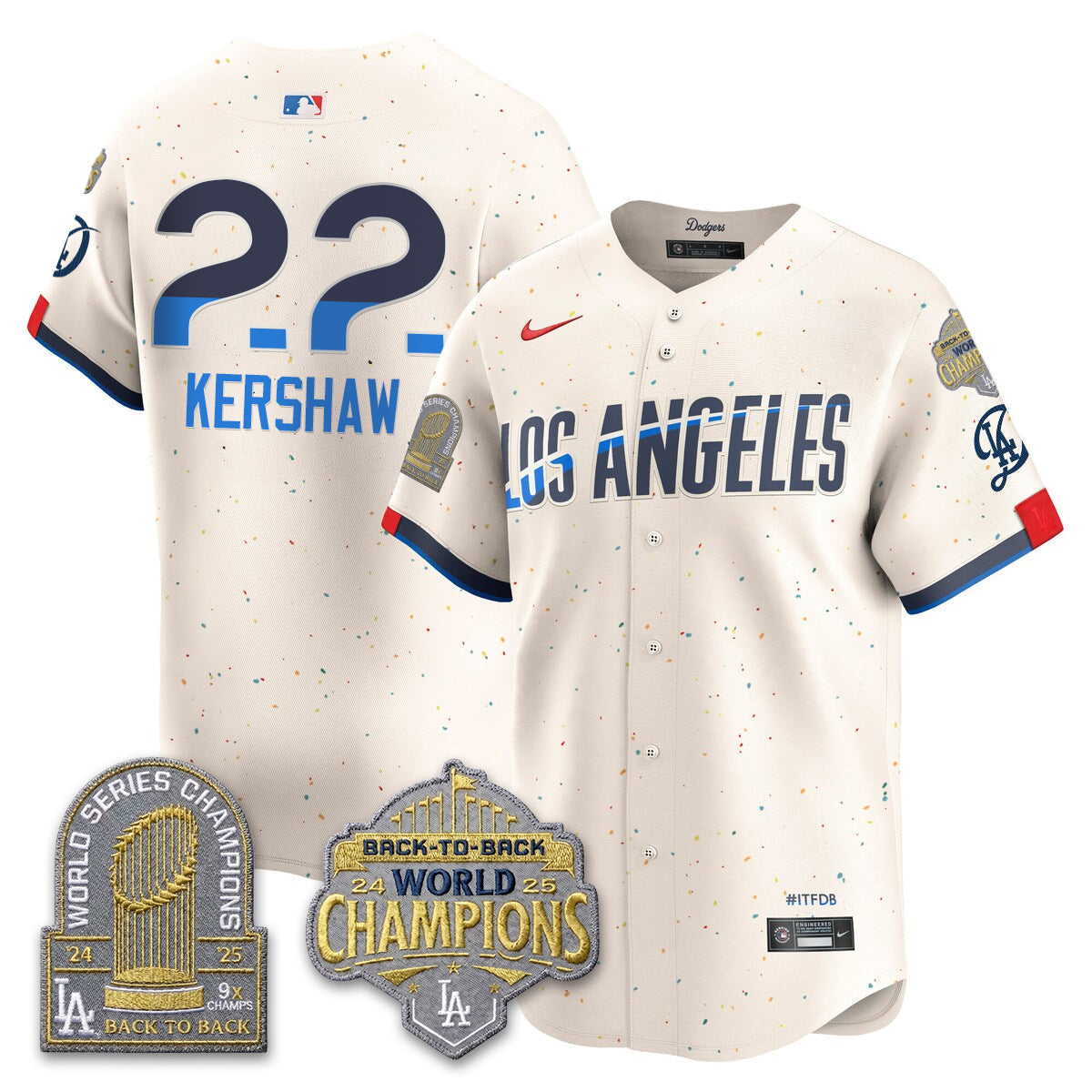 LAD Gold Collection Vapor Limited Jersey - 9x & B2B Champs - Stitched