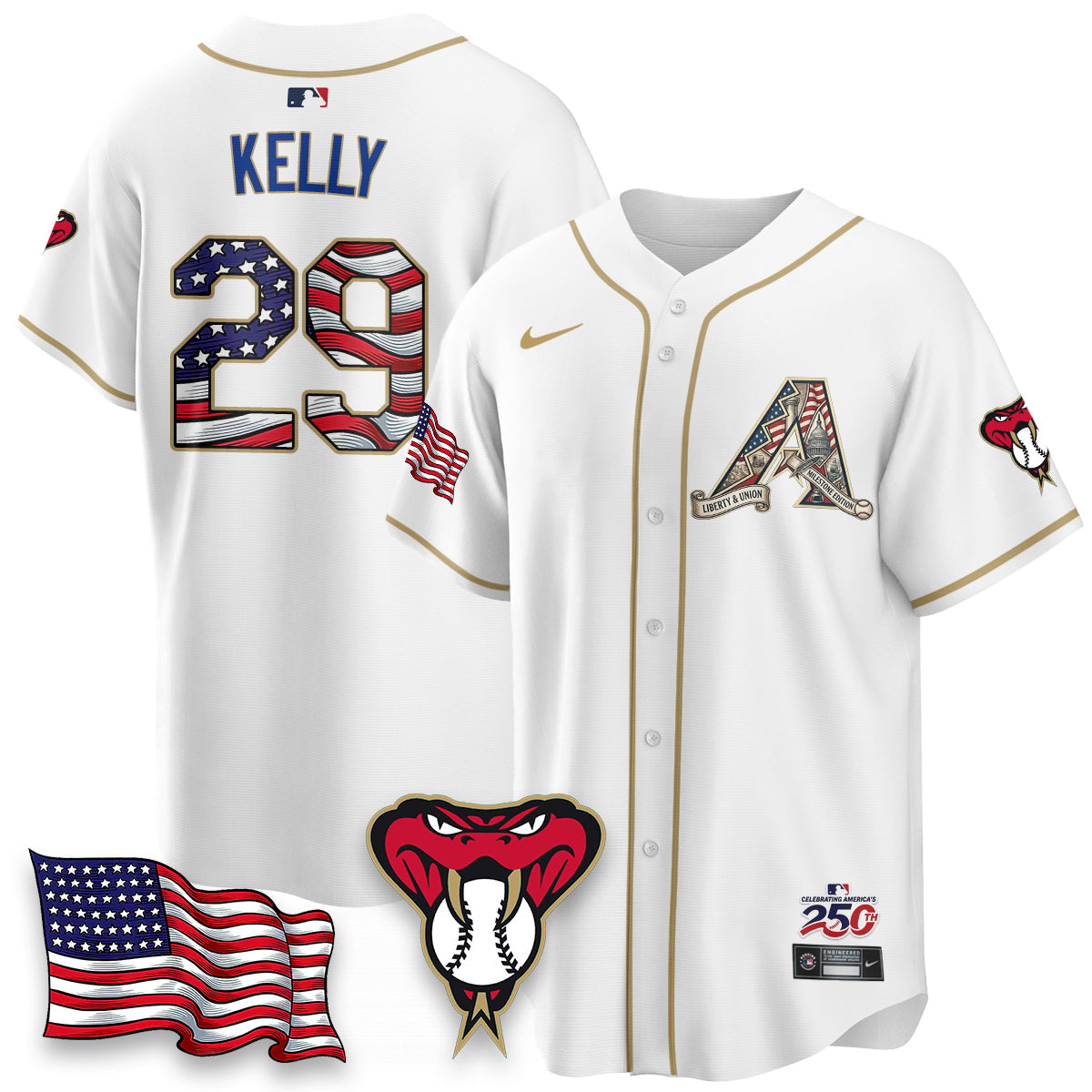 ARI 2026 Independence Day USA Vapor Limited Jersey - Stitched