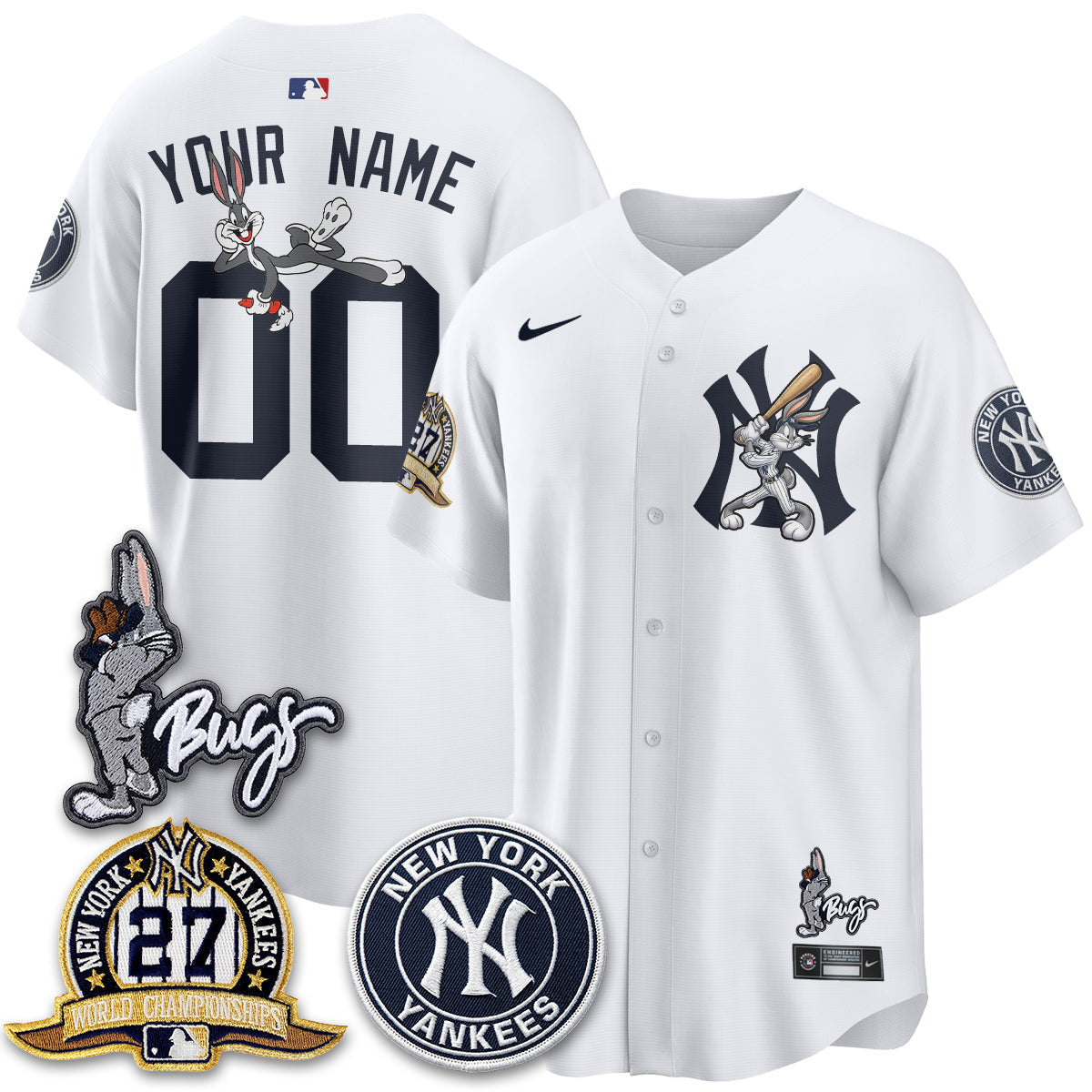 NYY Bunny Vapor Limited Custom Jersey - Stitched