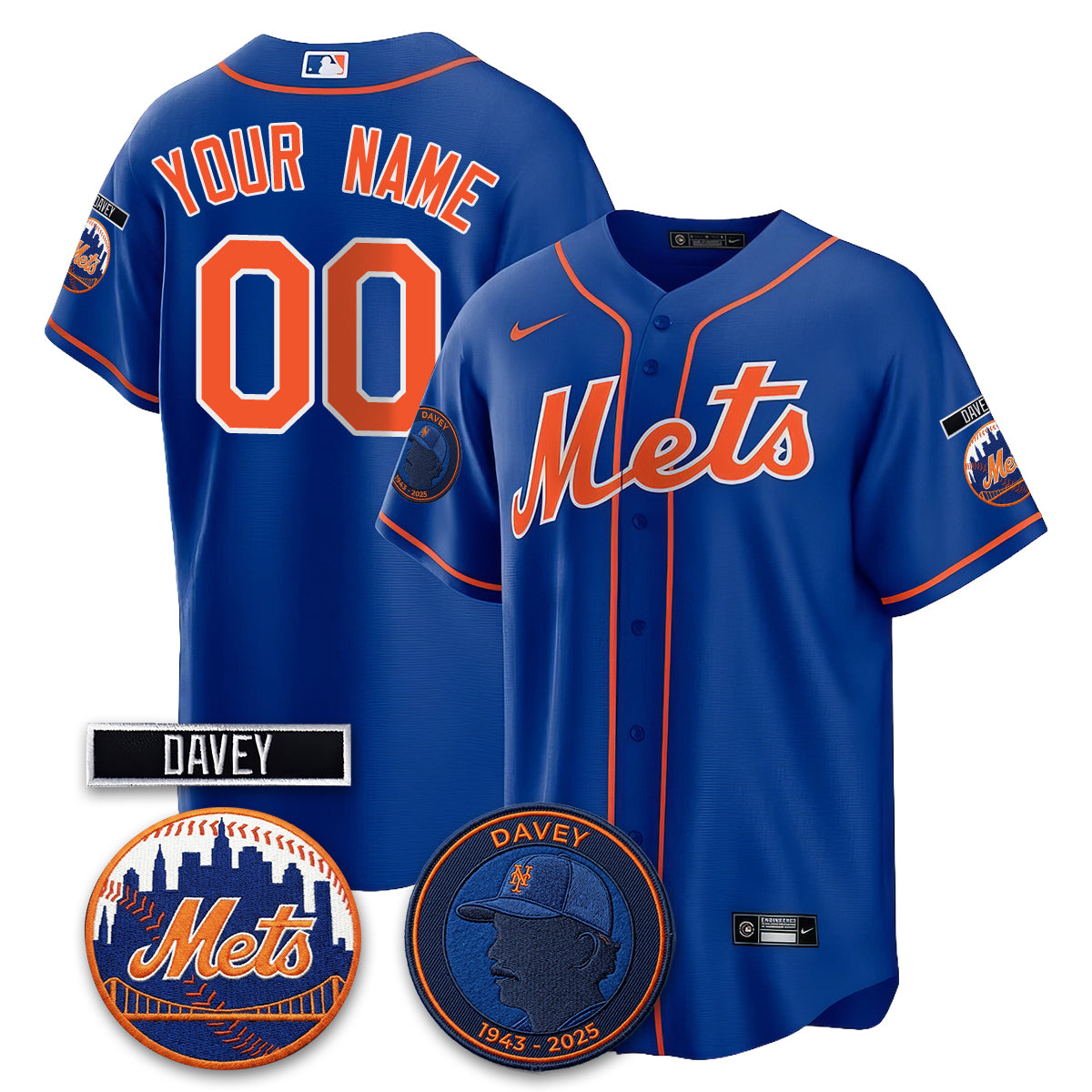 NYM 2026 Davey Johnson In Memoriam Vapor Limited Custom Jersey - All Stitched