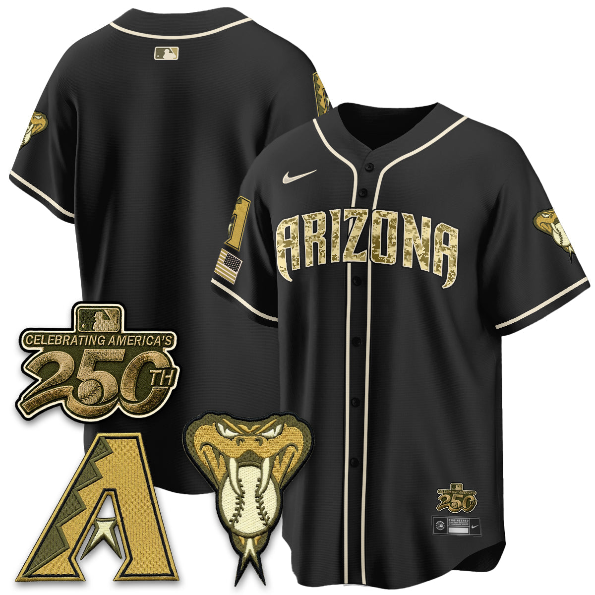 ARI Salute to Service 2026 Vapor Premier Limited Jersey - All Stitched