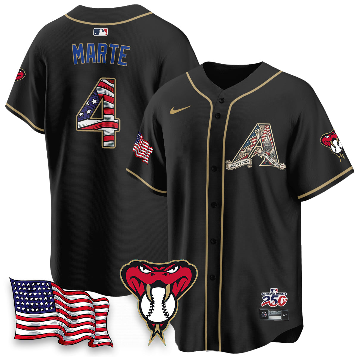 ARI 2026 Independence Day USA Vapor Limited Jersey - Stitched