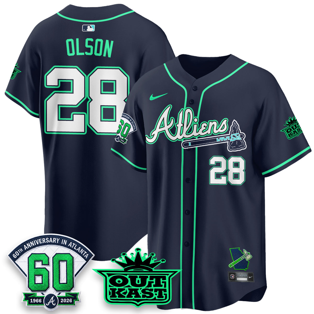 ATL x Atliens Cool Base Galaxy Version Jersey - Stitched (44)