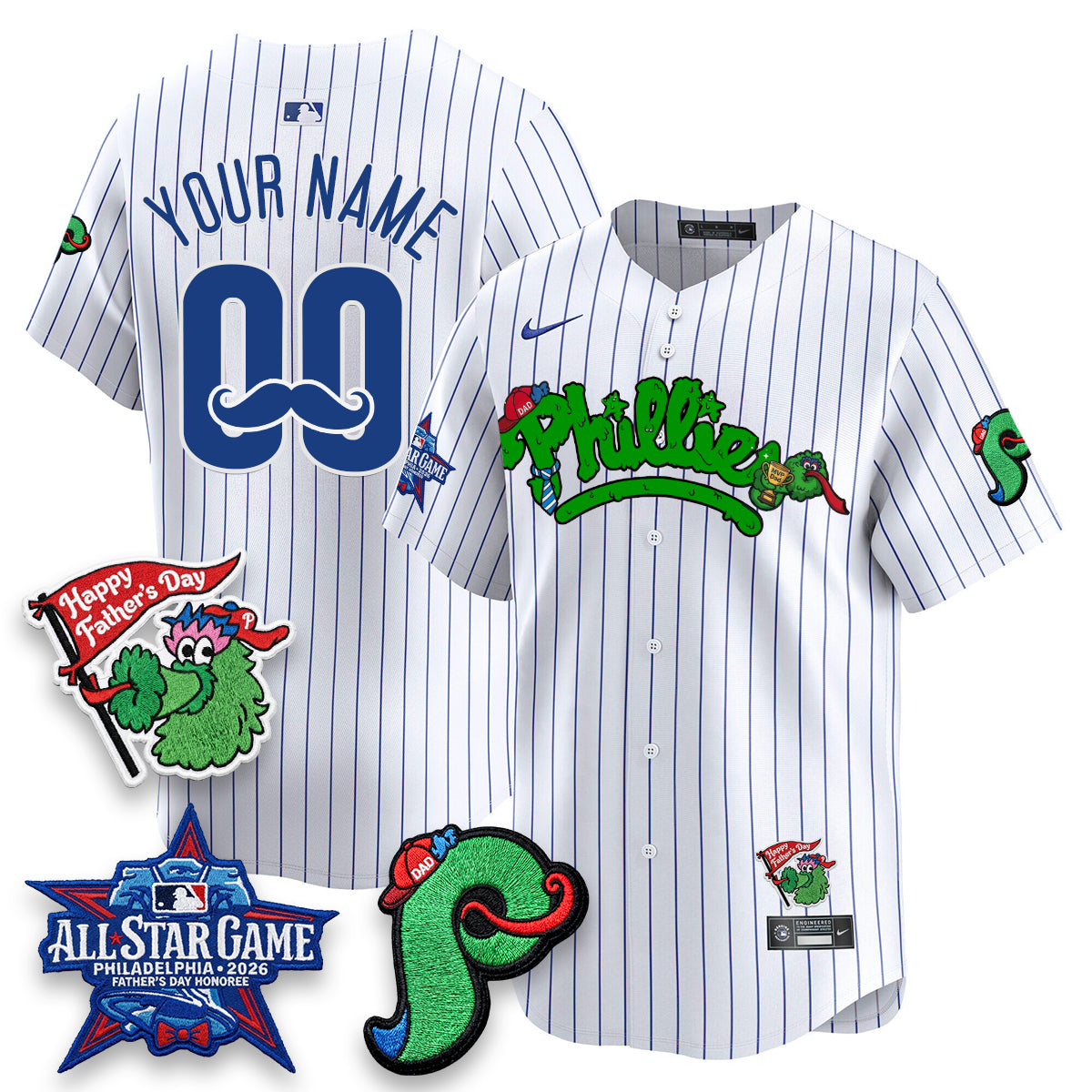 PHI Happy Father's Day Vapor Custom Jersey - Stitched