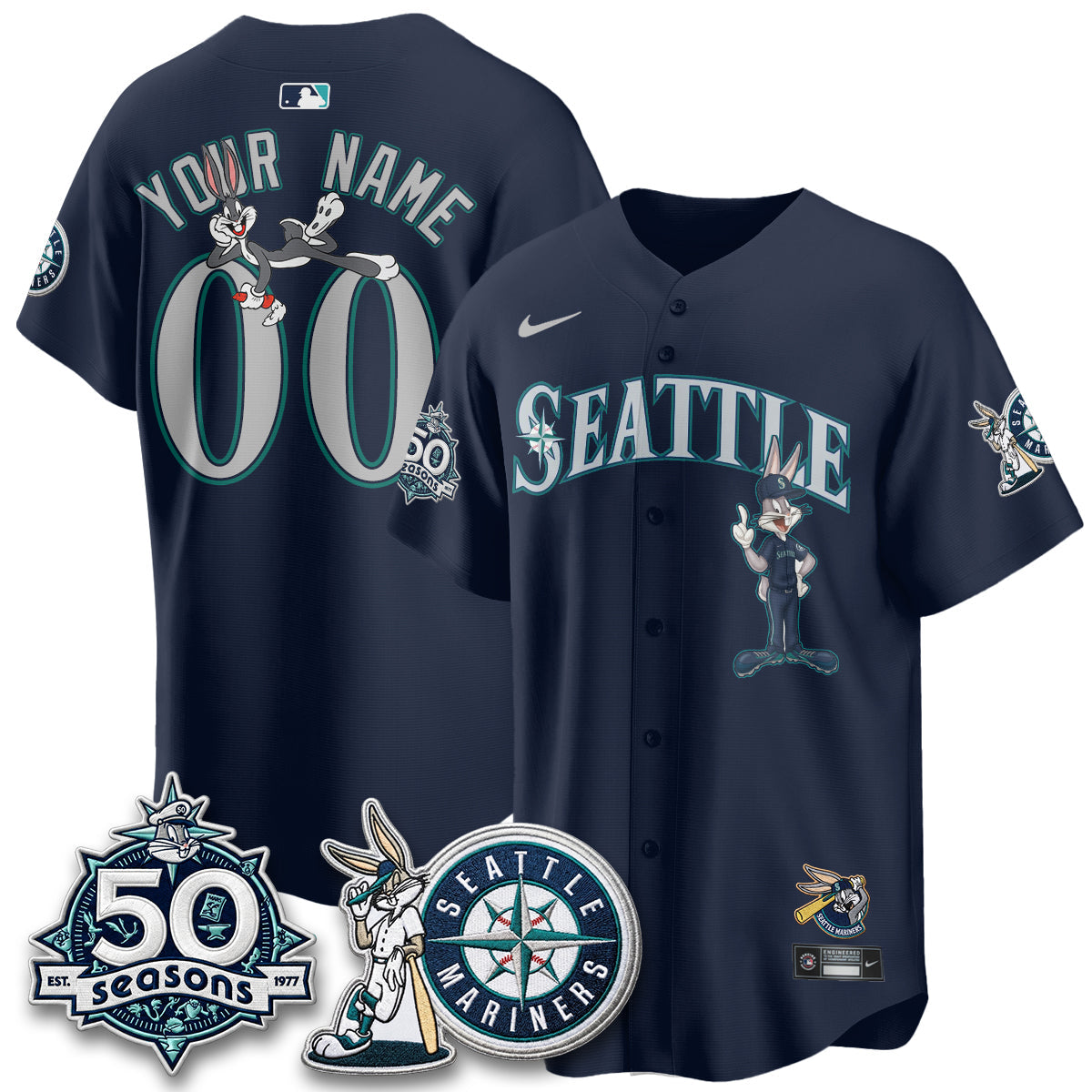 SEA x Bunny Vapor Premier Limited Custom Jersey - Stitched