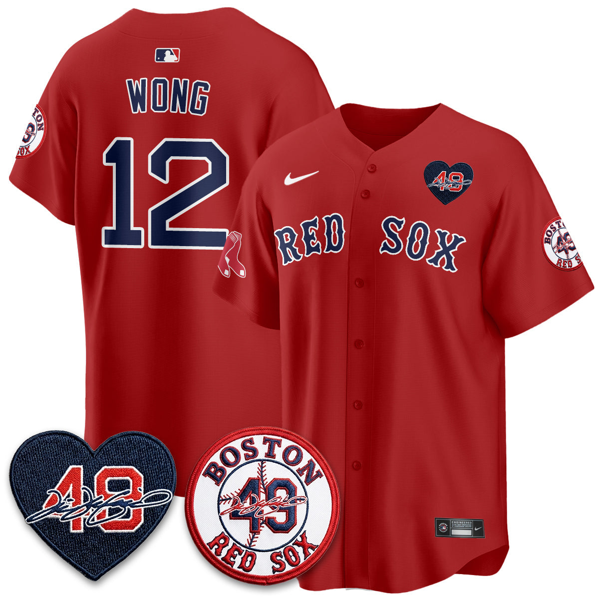 BOS Tim Wakefield Memorial Patch Vaper Premier Limited Jersey - All Stitched