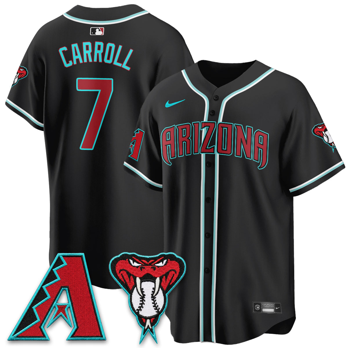 ARI Black Out Style Vapor Premier Limited Jersey - All Stitched