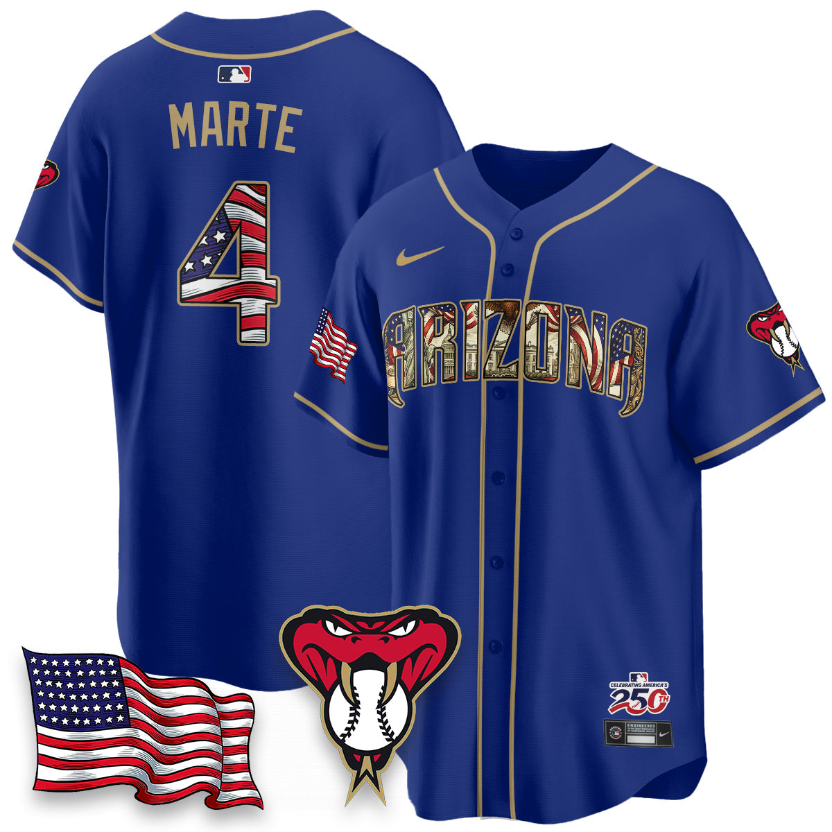 ARI 2026 Independence Day USA Vapor Limited Jersey - Stitched