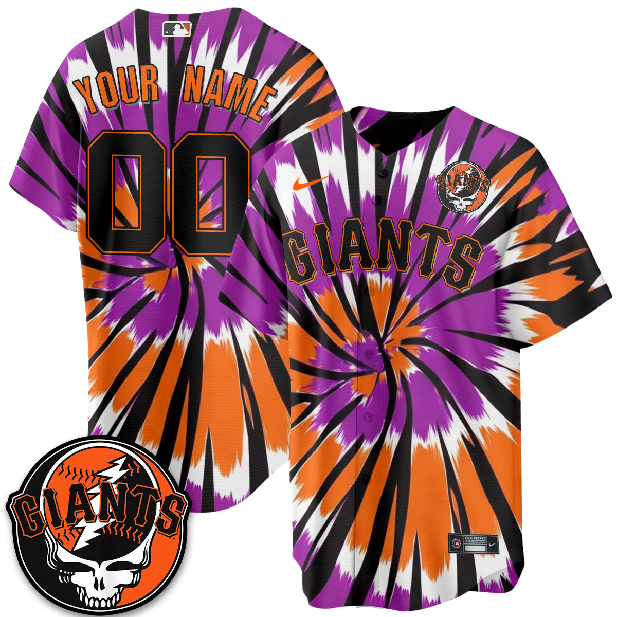 SF x Grateful Dead Vapor Custom Jersey V2 - Stitched