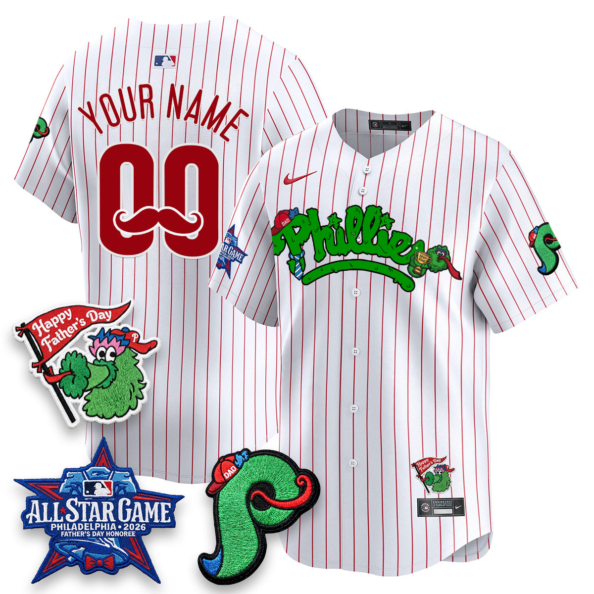 PHI Happy Father's Day Vapor Custom Jersey - Stitched