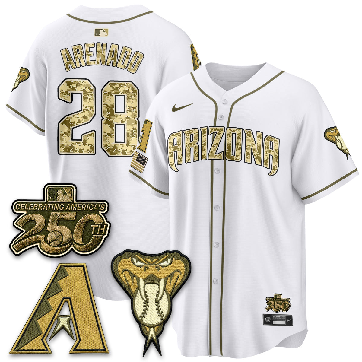 ARI Salute to Service 2026 Vapor Premier Limited Jersey - All Stitched