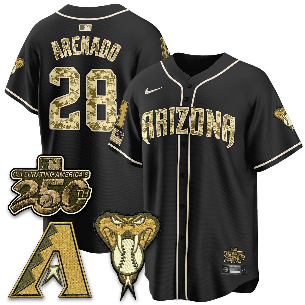 ARI Salute to Service 2026 Vapor Premier Limited Jersey - All Stitched