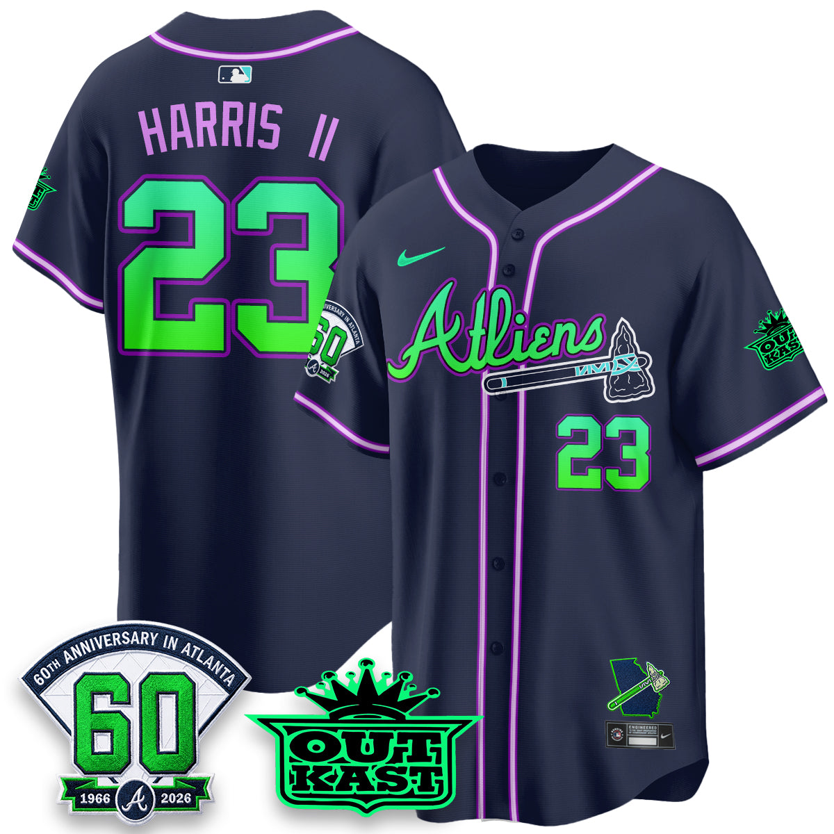 ATL x Atliens Cool Base Galaxy Version Jersey - Stitched