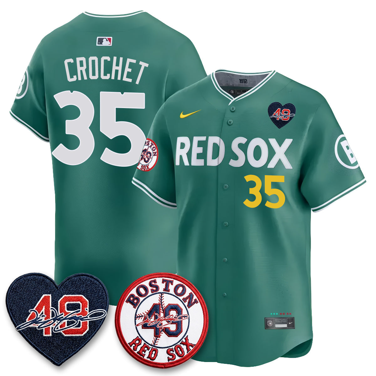 BOS Tim Wakefield Memorial Patch Vaper Premier Limited Jersey - All Stitched