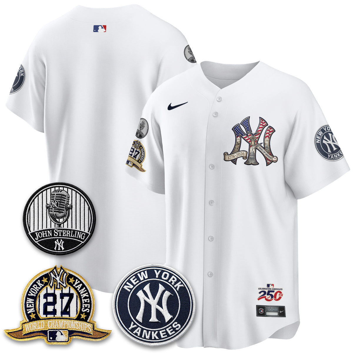 NYY Independence Day USA Vapor Limited Jersey - Stitched (Tiktok)