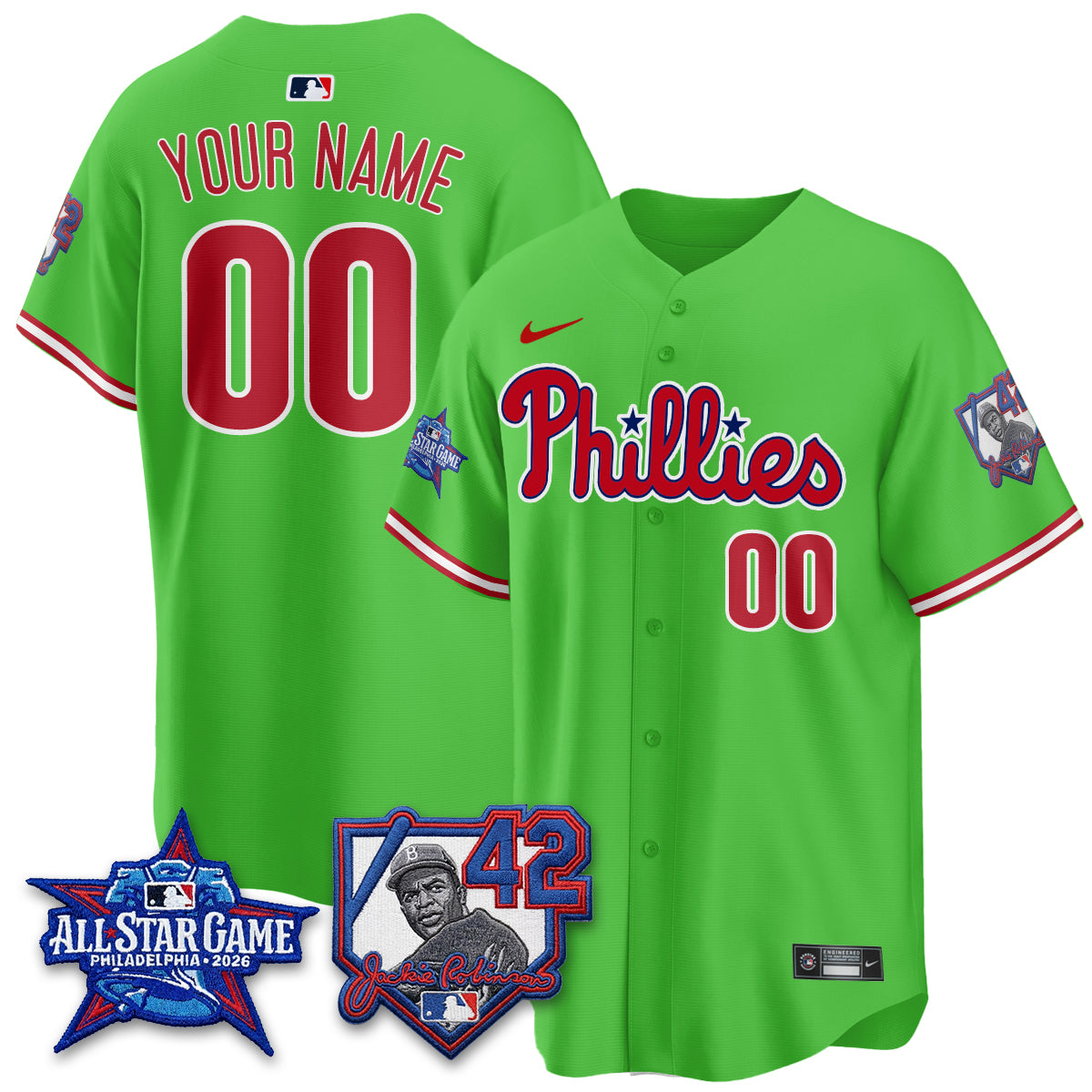 PHI 2026 Jackie Robinson New Era - All Star Game Vapor Limited Custom Jersey - All Stitched