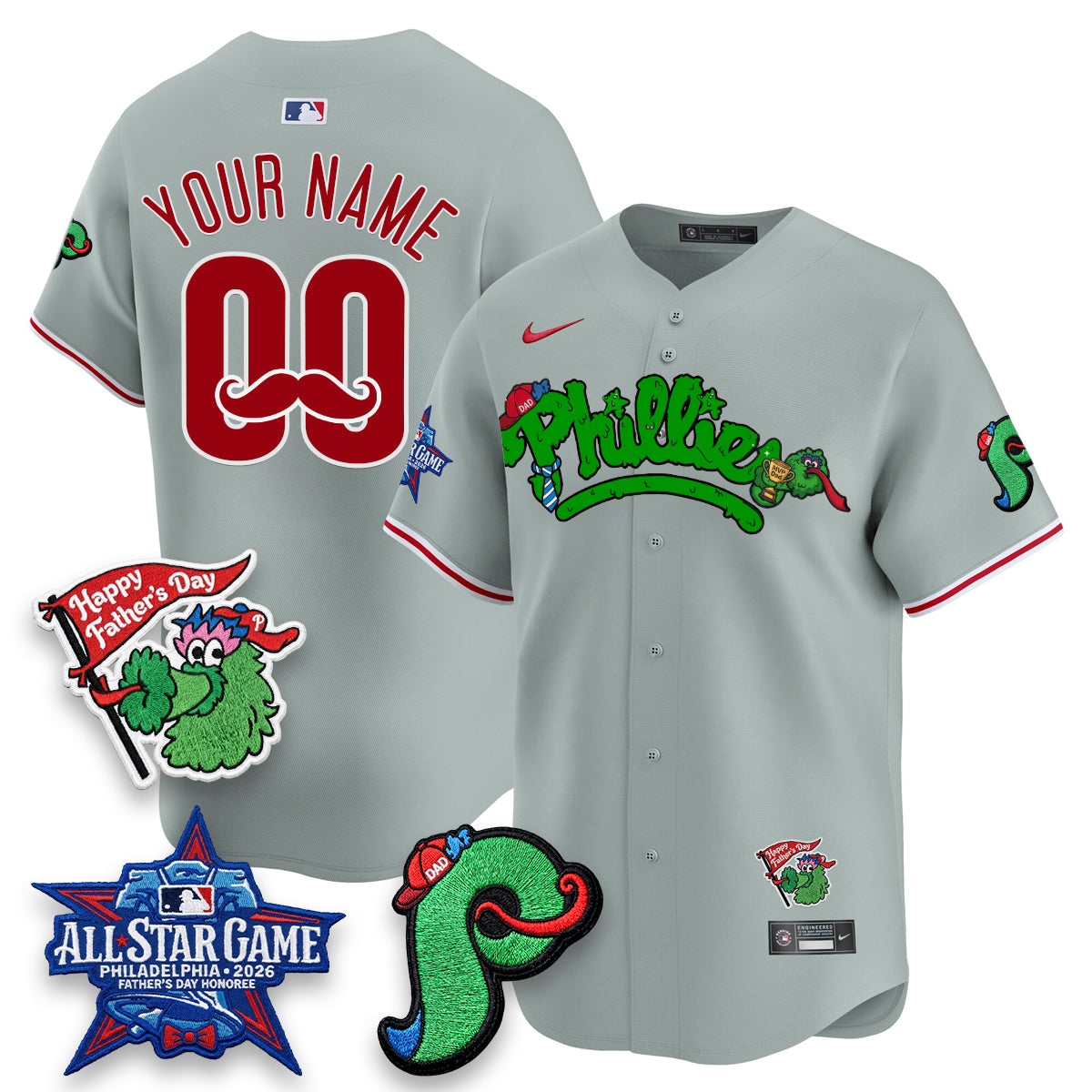 PHI Happy Father's Day Vapor Custom Jersey - Stitched