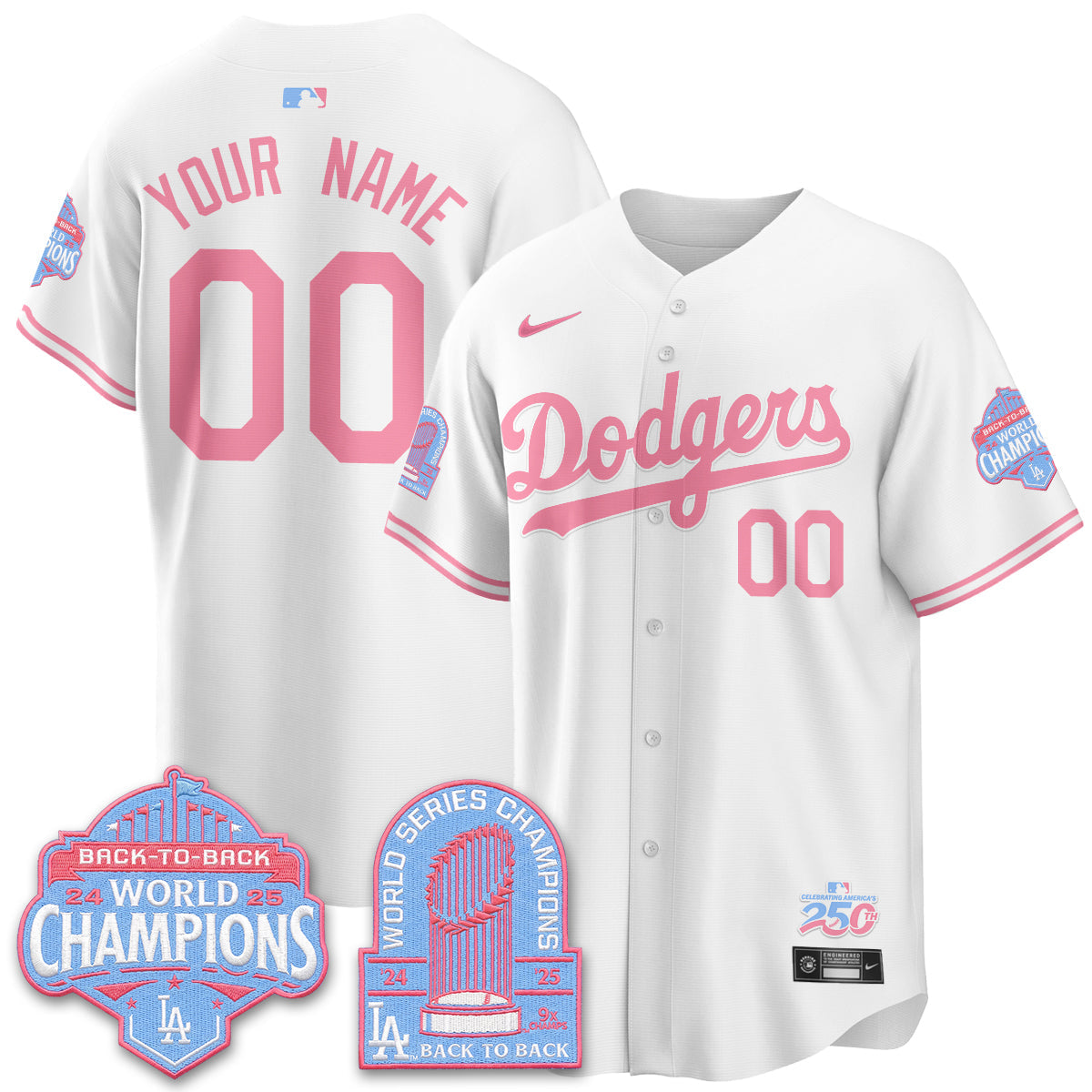 LAD x Bubblegum Vapor Custom Jersey - Stitched