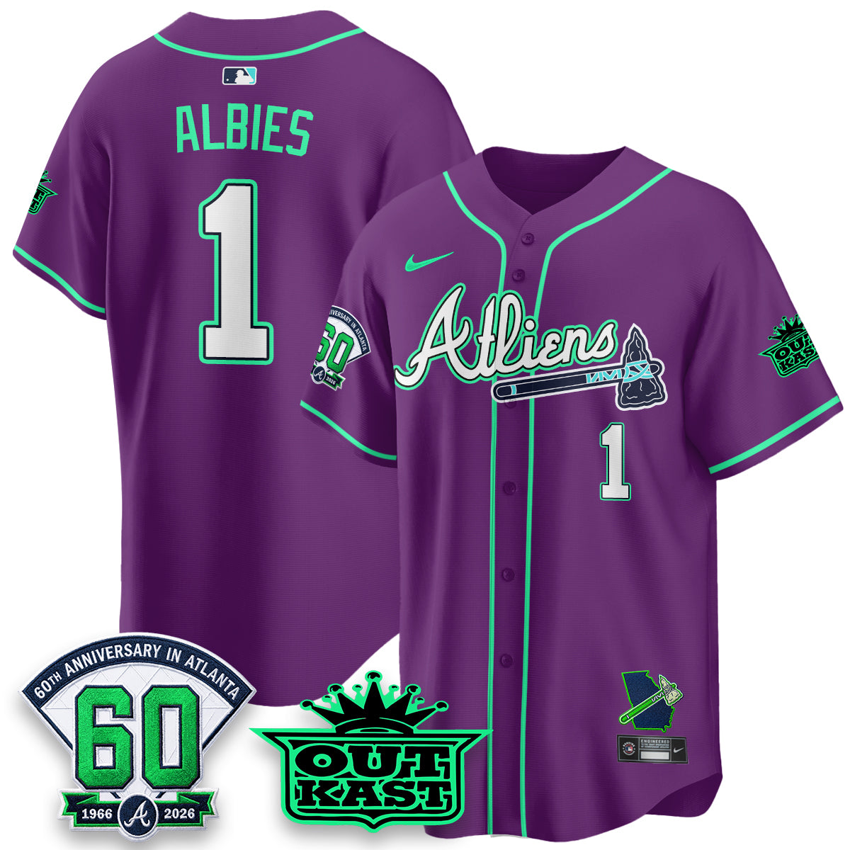 ATL x Atliens Cool Base Galaxy Version Jersey - Stitched