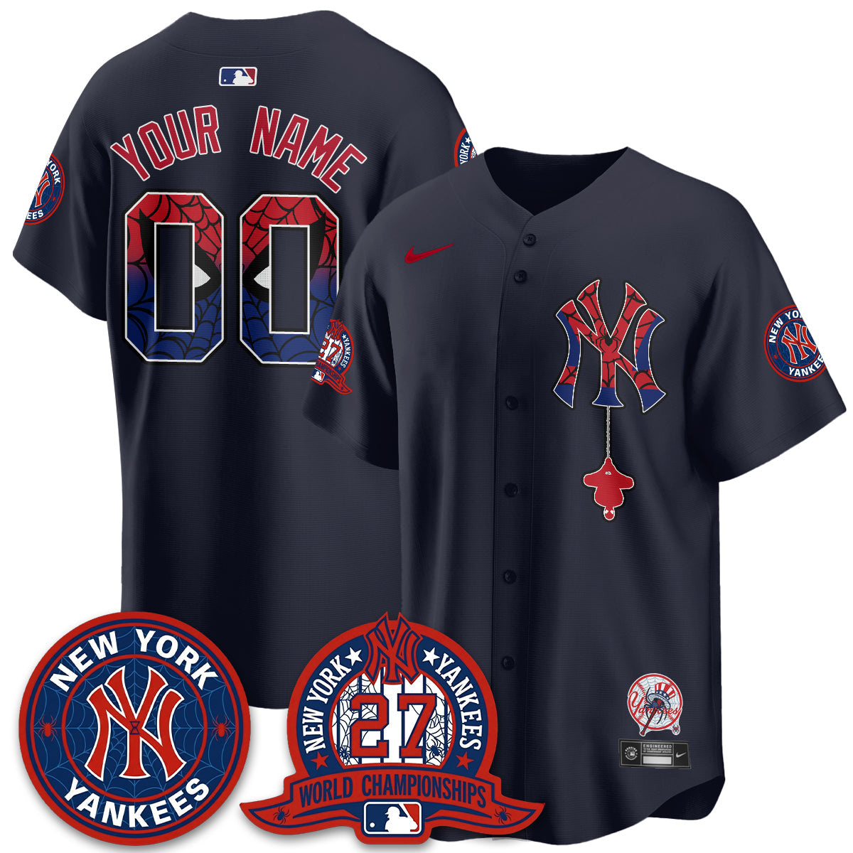 NYY x Web-Head 2026 Vapor Custom Jersey - Printed