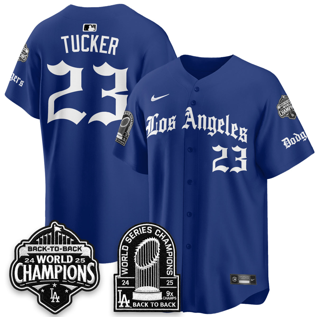 LAD WS Champions Back 2 Back Patch Vapor Premier Limited Gothic Gold Edition Jersey - Stitched