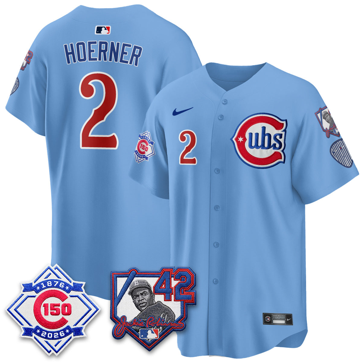 CHC 150th Anniversary & Jackie Robinson Day Patch Vapor Premier Limited Jersey - Stitched