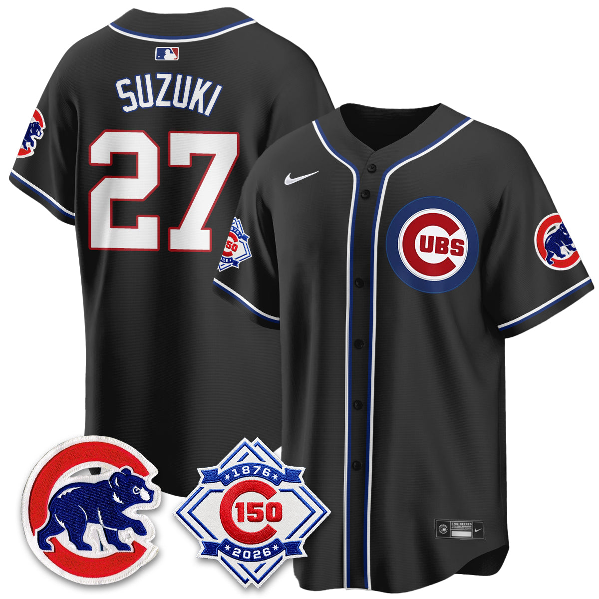 CHC 150th Anniversary Black Out Style Vapor Premier Limited Jersey - Stitched
