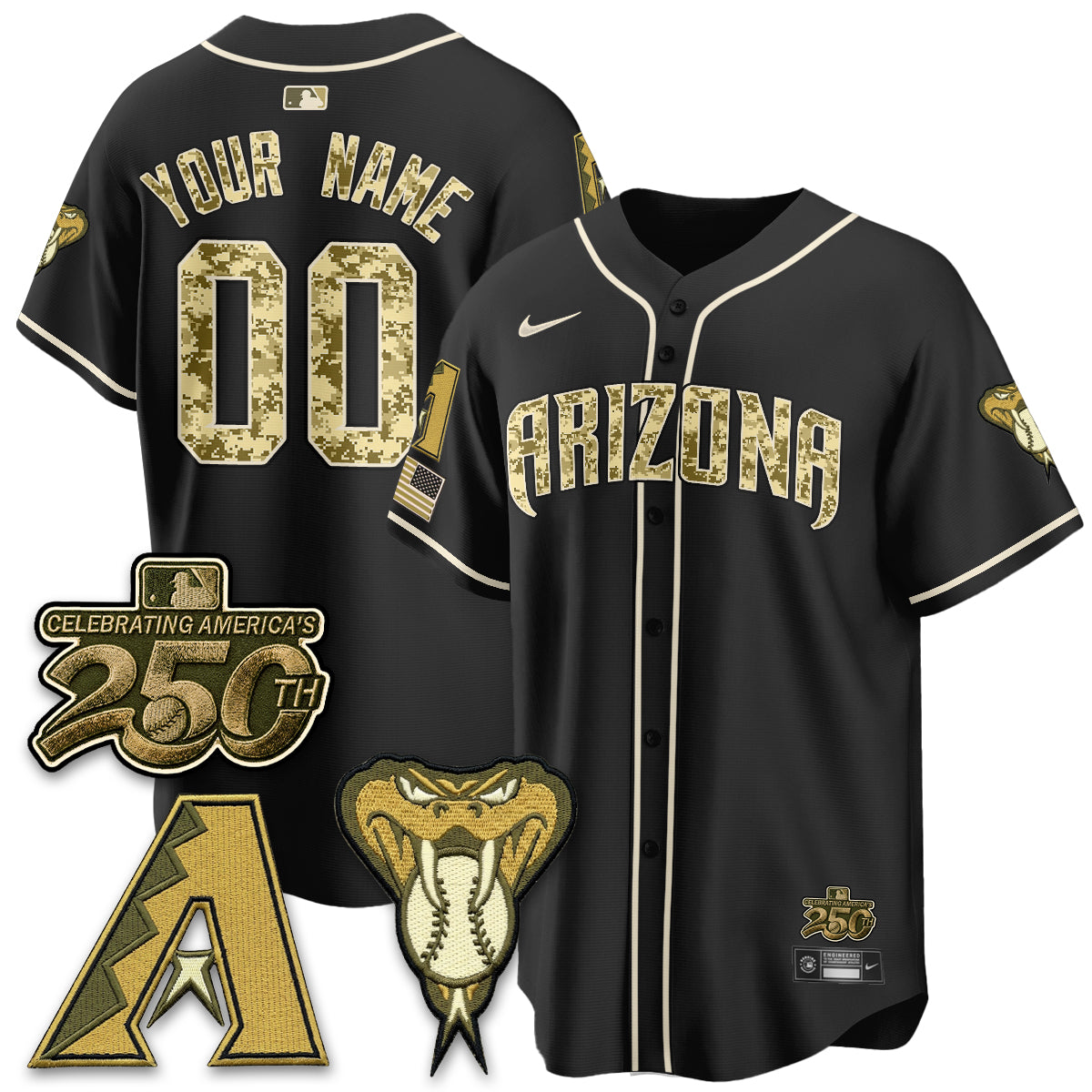 ARI Salute to Service 2026 Vapor Premier Limited Custom Jersey - All Stitched