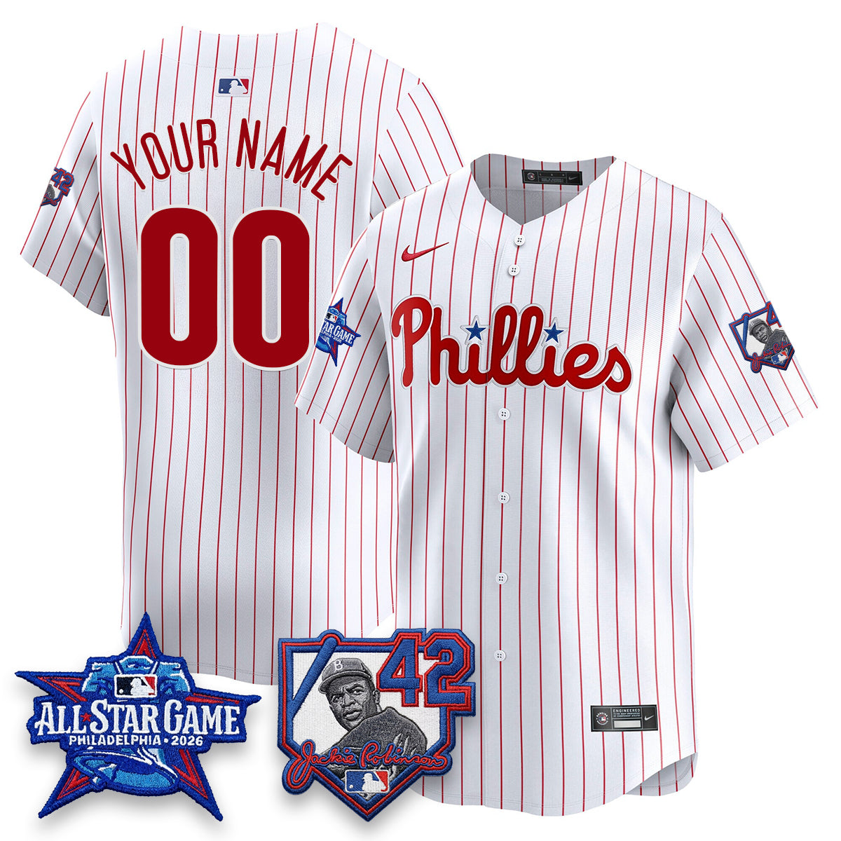 PHI 2026 Jackie Robinson New Era - All Star Game Vapor Limited Custom Jersey - All Stitched