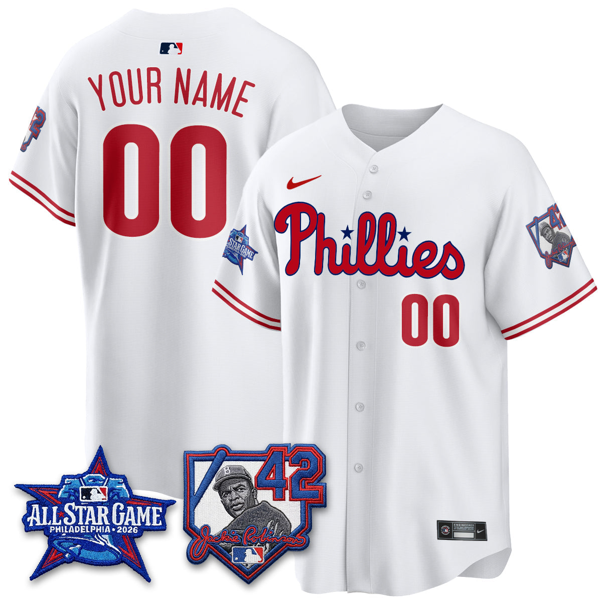 PHI 2026 Jackie Robinson New Era - All Star Game Vapor Limited Custom Jersey - All Stitched