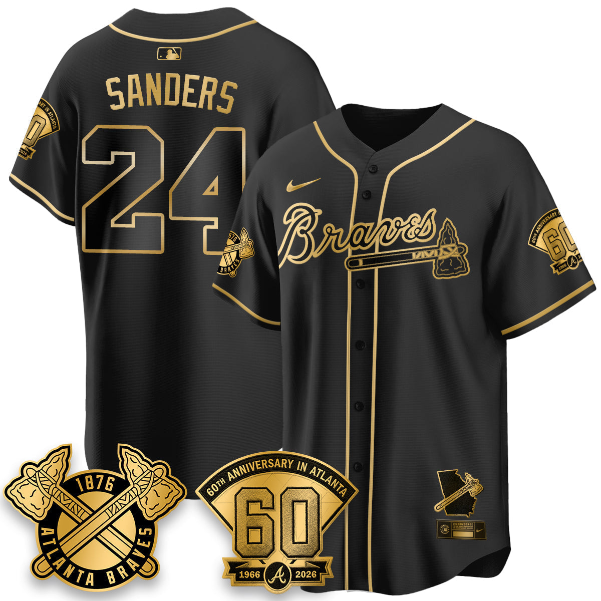 ATL 60th Anniversary Gold Edition Vapor Limited Jersey - Stitched