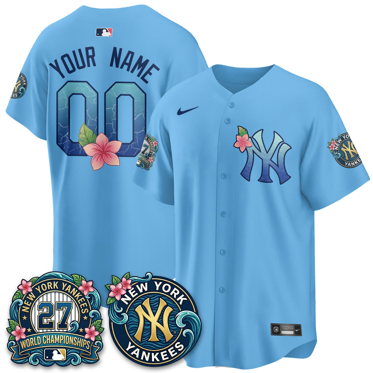 NYY "Aloha Spirit" Vapor Limited Custom Jersey - Printed