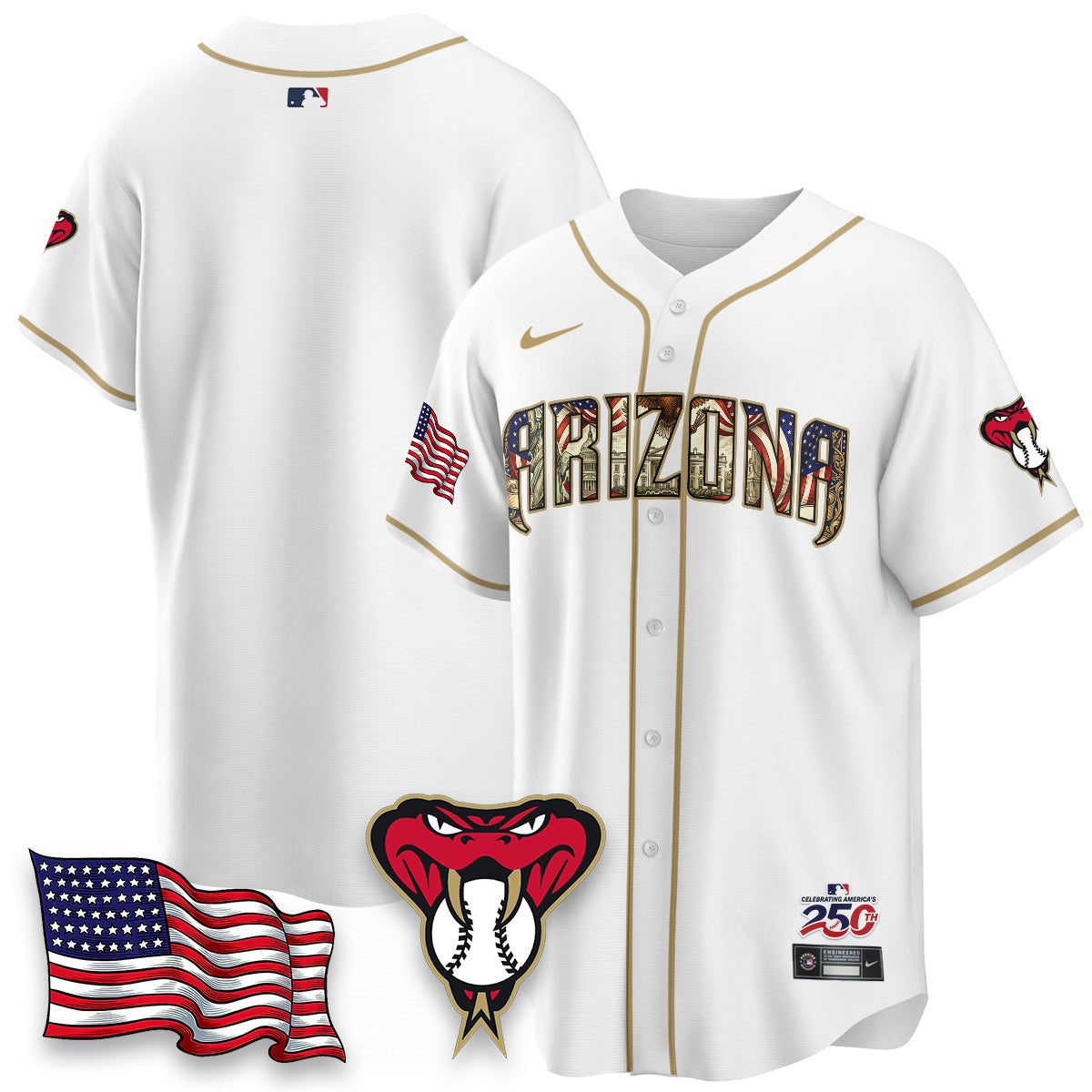 ARI 2026 Independence Day USA Vapor Limited Jersey - Stitched