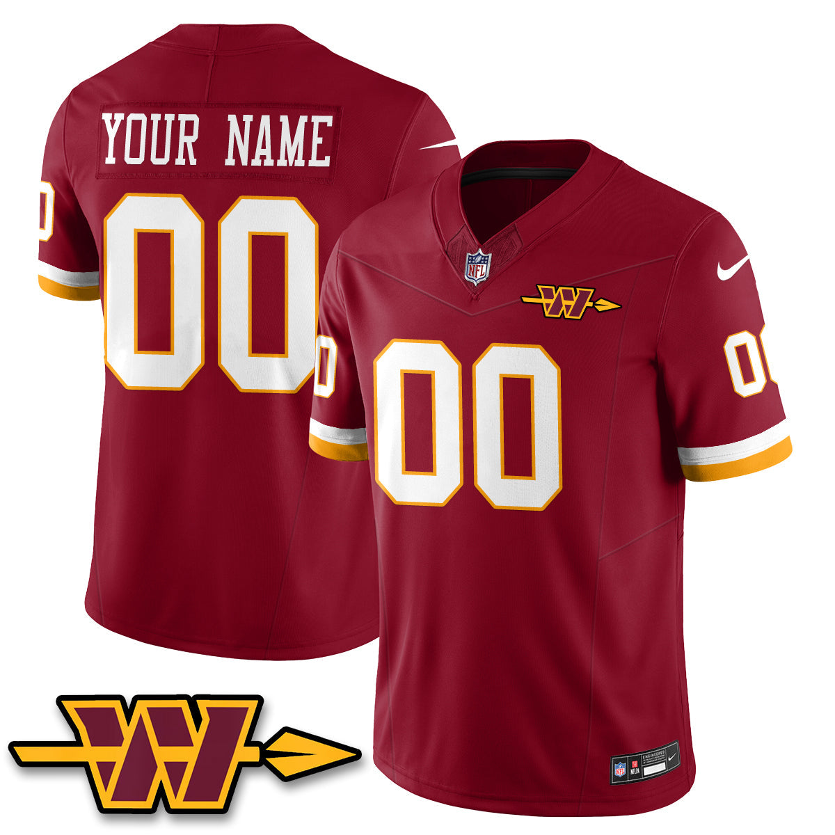 WAS Hail Raiser Vapor Custom Jersey - All Stitched