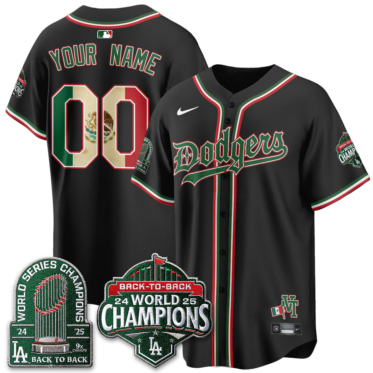 LAD x Mexico Style Vapor Custom Jersey - Stitched