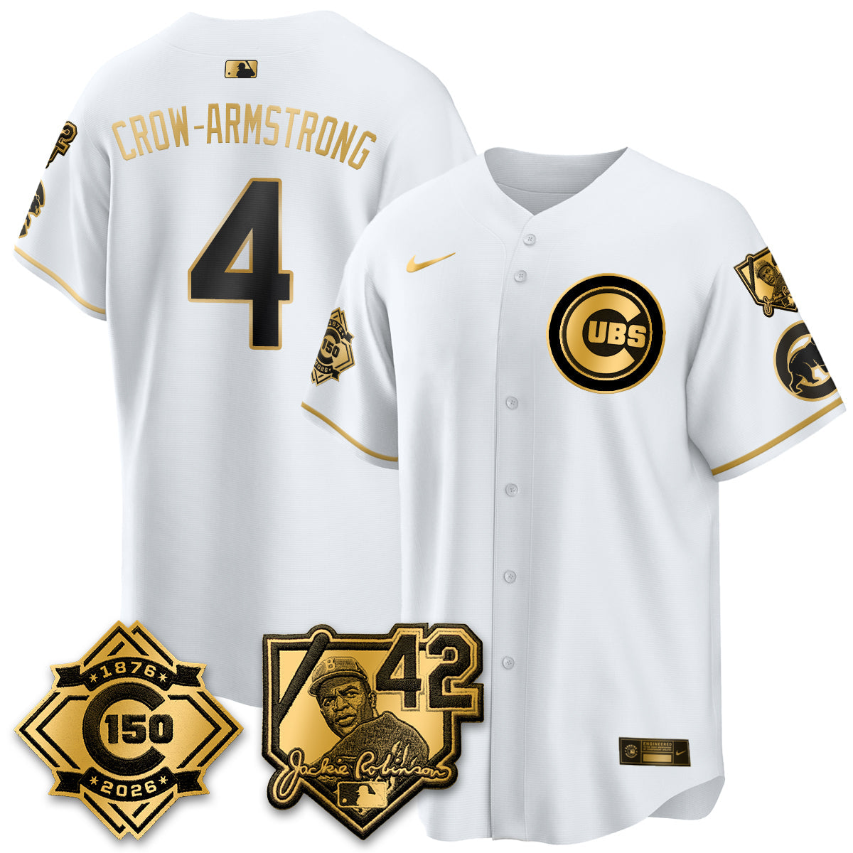 CHC 150th Anniversary & Jackie Robinson Day Patch Vapor Premier Limited Jersey - Stitched