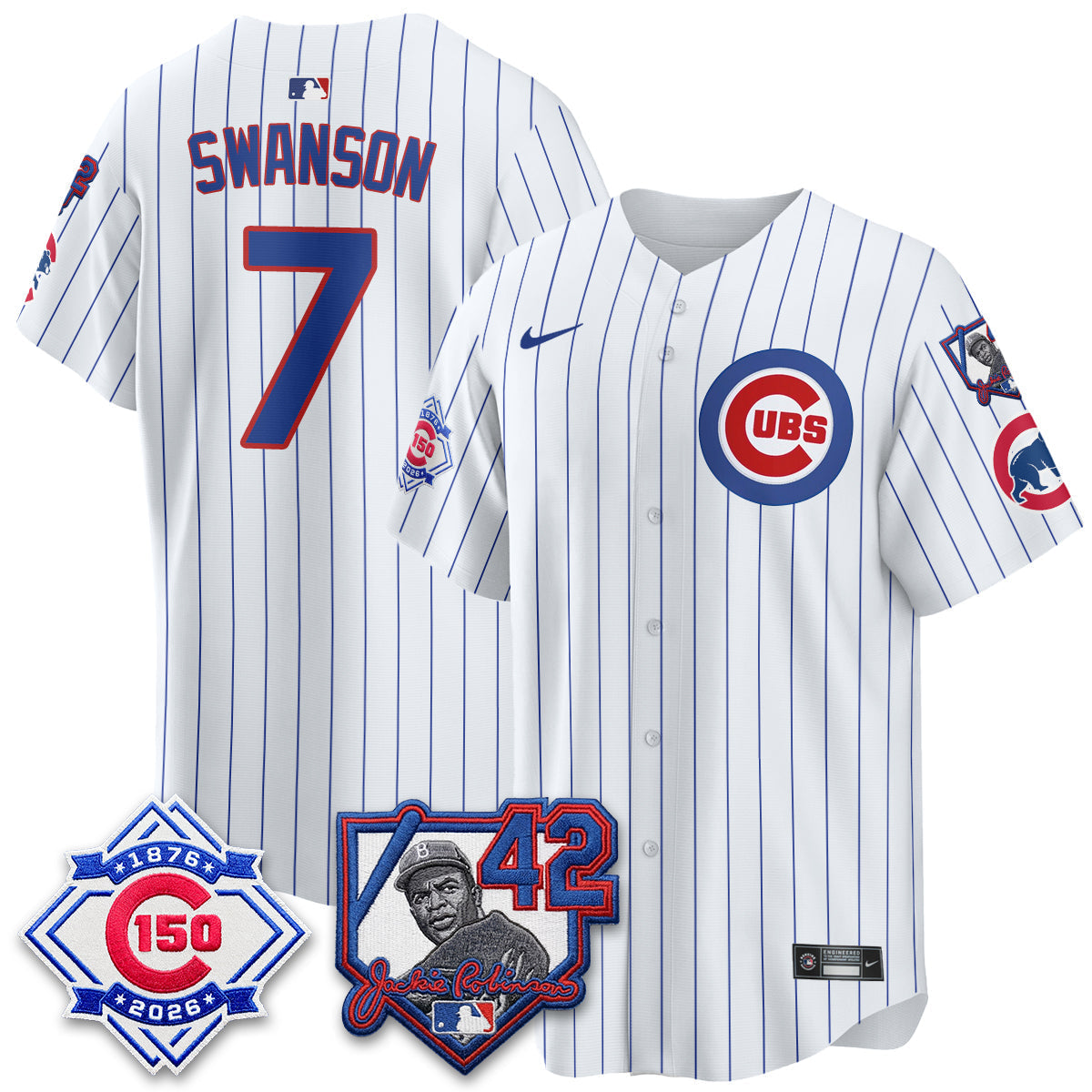 CHC 150th Anniversary & Jackie Robinson Day Patch Vapor Premier Limited Jersey - Stitched
