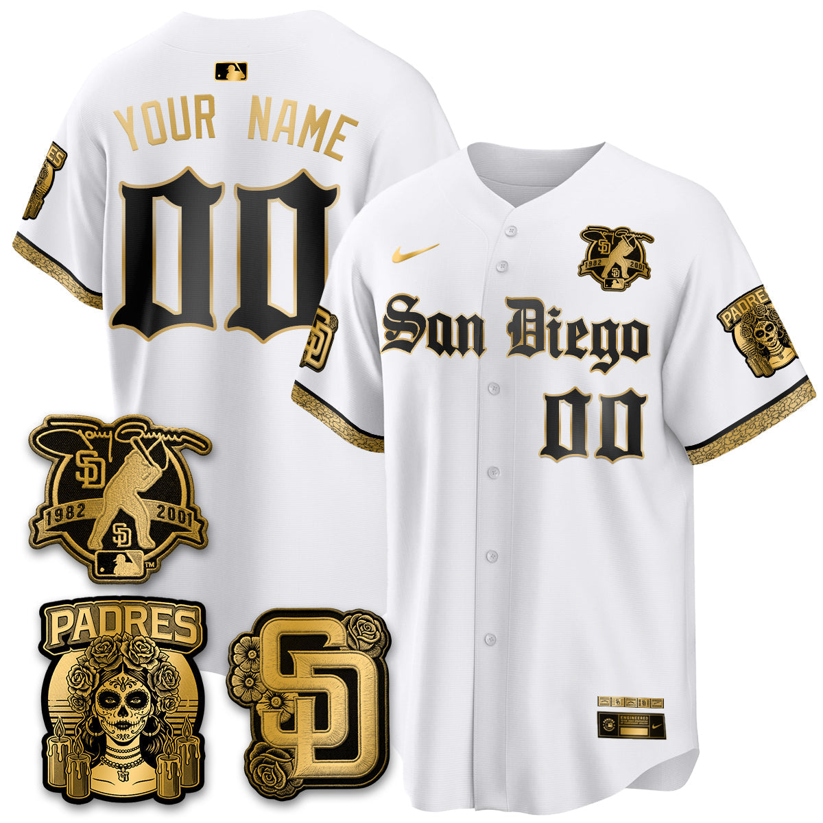 SD 2026 City Connect x Tony Gwynn Patch Vapor Premier Limited Custom Jersey - All Stitched - V2