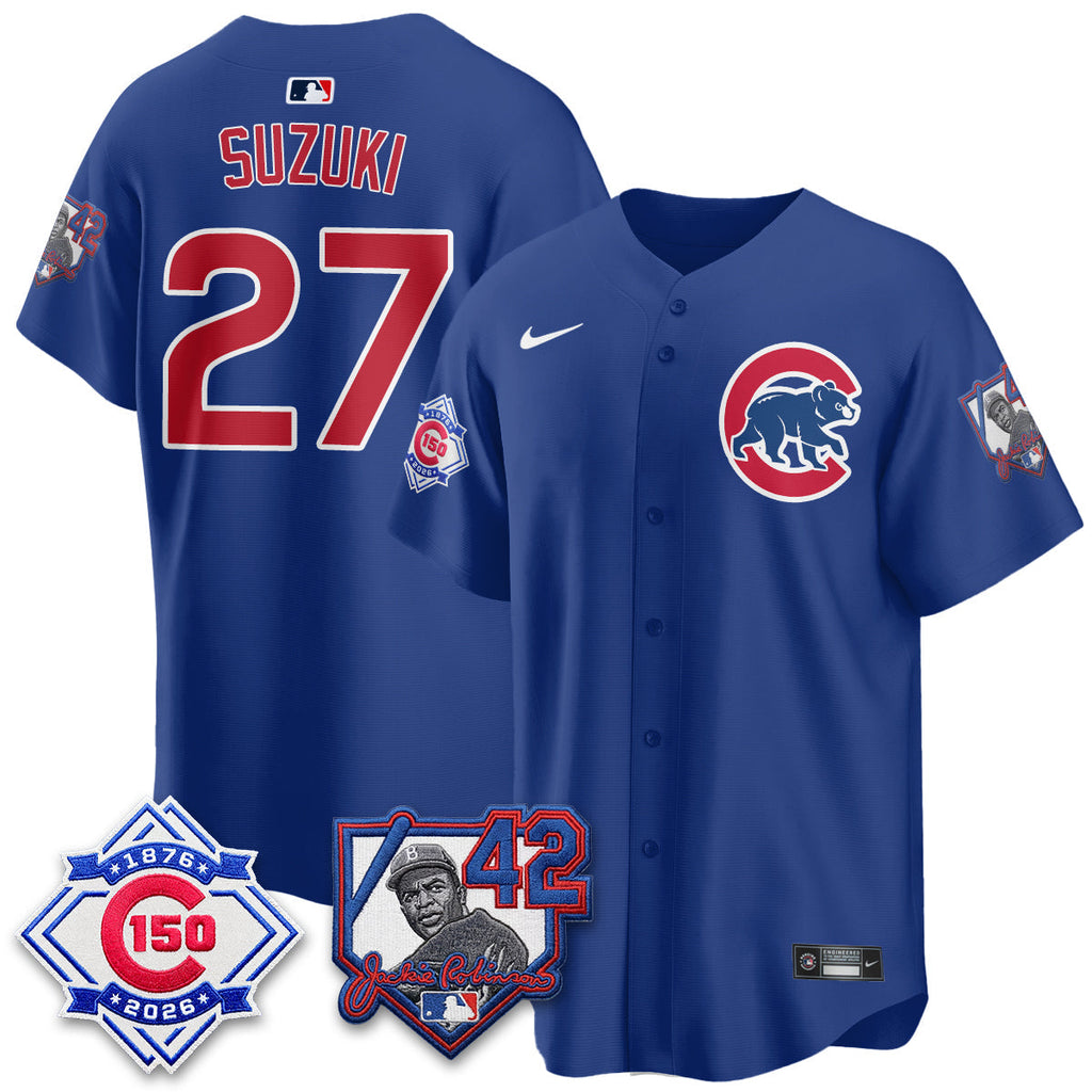 CHC 150th Anniversary & Jackie Robinson Day Patch Vapor Premier Limited Jersey - Stitched