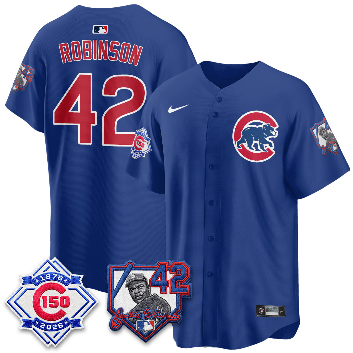 CHC 150th Anniversary & Jackie Robinson Day Patch Vapor Premier Limited Jersey - Stitched