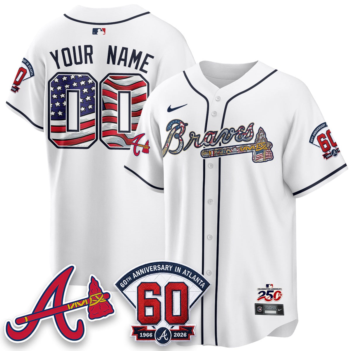 ATL 2026 Independence Day USA Vapor Limited Custom Jersey - Stitched