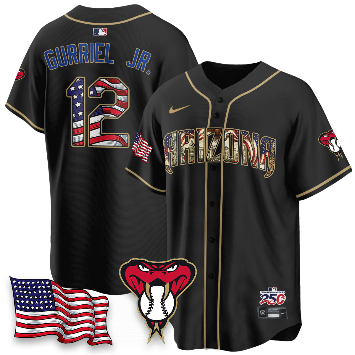 ARI 2026 Independence Day USA Vapor Limited Jersey - Stitched