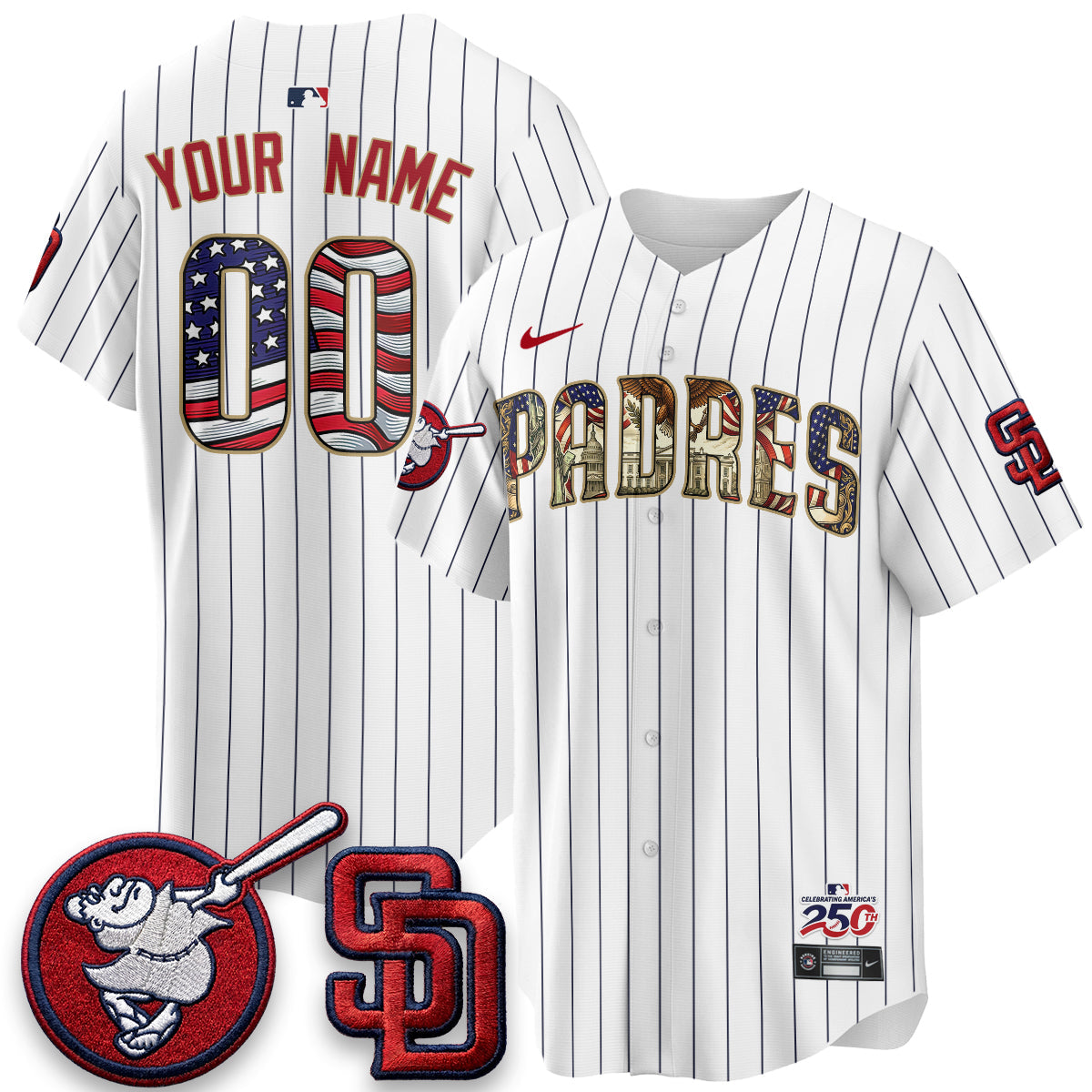 SD 2026 Independence Day USA Vapor Limited Custom Jersey - Stitched